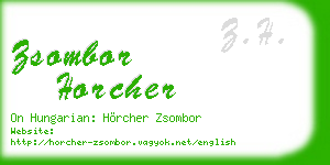 zsombor horcher business card